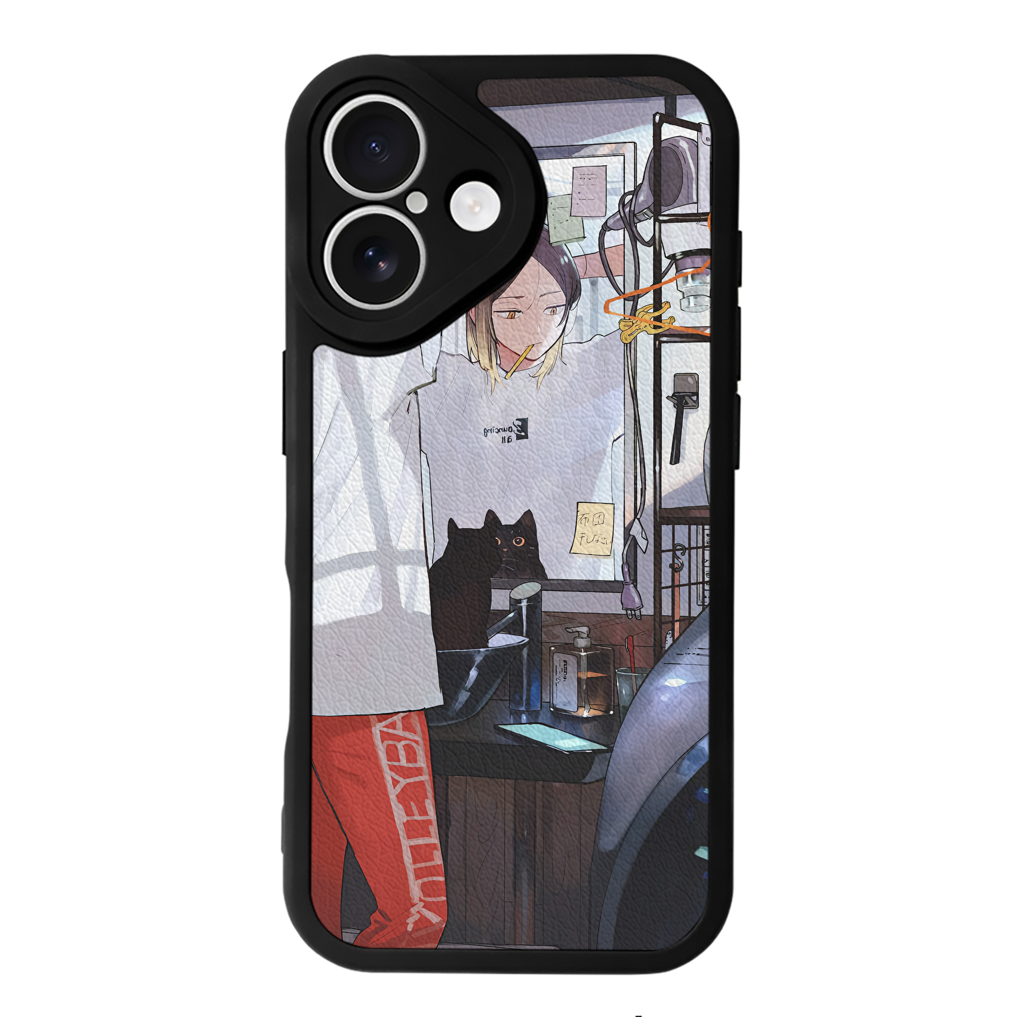（画像用） ハイキュー!! Haikyu!! 【iPhone 16シリーズ対応】シリコンスマホケース（レザー調） 材質：シリコン